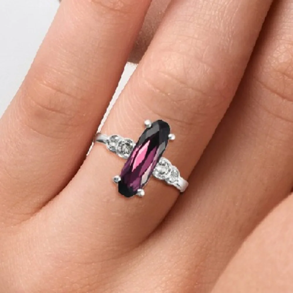 SWAROVSKI Amethyst and White Crystal Ring